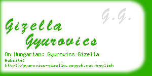 gizella gyurovics business card